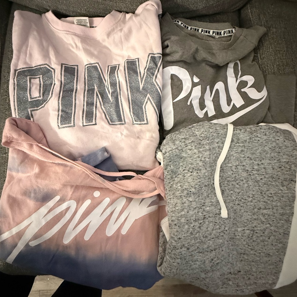 Pink and Gray PINK Sweatshirts Bundle